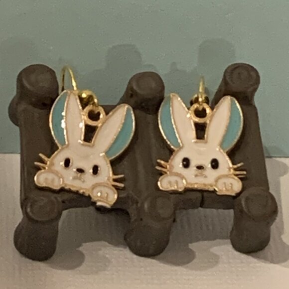 Bunny Earring, Easter Bunny, Easter Earring, Easter Basket Gift, Gift, Rabbit - Picture 4 of 5